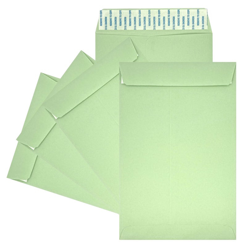 Minas Envelope 100 Minas Envelope 6" x 9" Catalog Envelopes, Peel & Seal Flap, Sturdy 24lb. Paper, 100 Count (Green) - Image 1